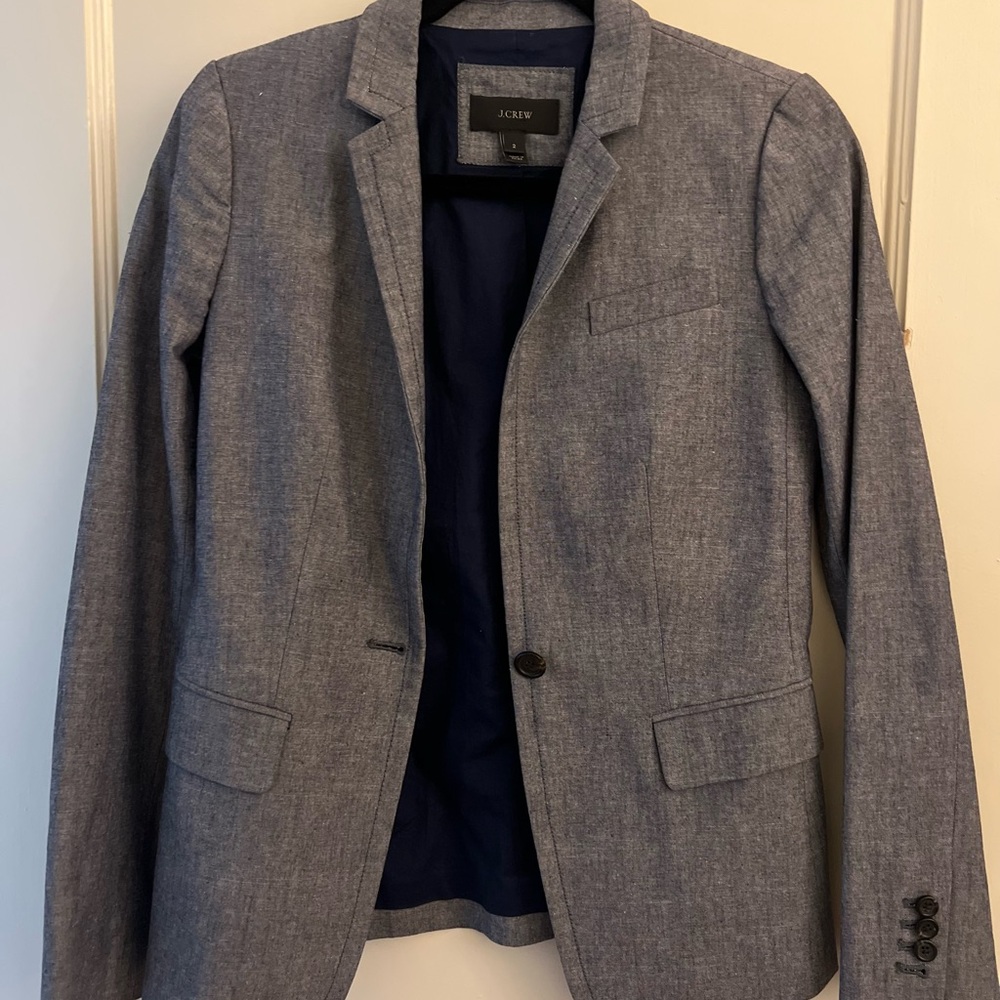 J. Crew Women's Blue/Gray Blazer